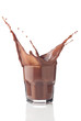 Photo: Chocolate splash in a glass Chocolate splash in a glass