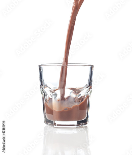 Photo: Chocolate splash in a glass Chocolate splash in a glass