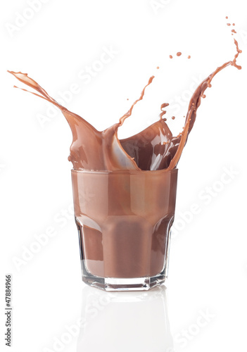 Photo: Chocolate splash in a glass Chocolate splash in a glass