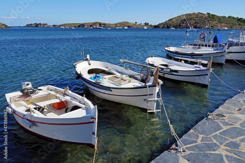 Photo: Catalan boats in Costa Brava Catalan boats in Costa Brava