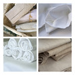 Serviette, linge, tissu, nappe, coton, blanc, torchon, lin