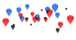 Blue Red and Black Balloons