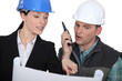 Photo: Architect with a walkie talkie Architect with a walkie talkie