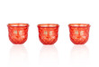 Red chinese teacup a symbol of good fortune