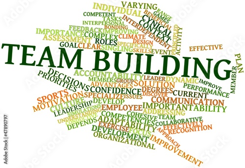 Illustration: Word cloud for Team building Word cloud for Team building