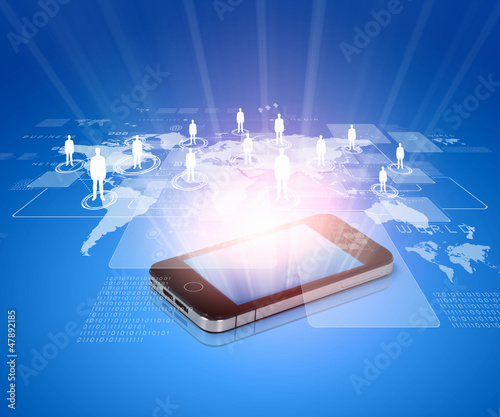 Illustration: Modern communication technology Modern communication technology