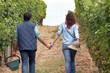 Couple holding hands