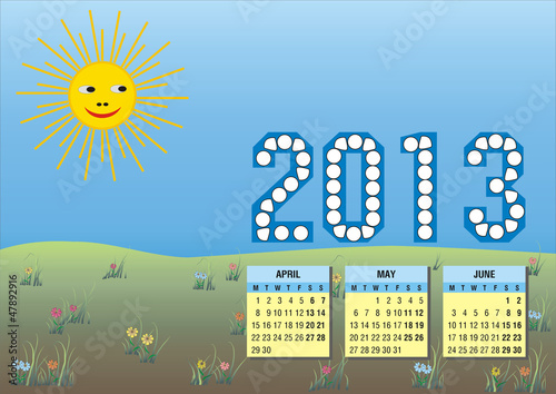 Photo: Calendar 2013 year II quarter Calendar 2013 year II quarter