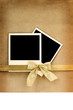 Polaroid photo frame on vintage background