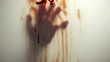 Silhouette einer blutverschmierten Hand