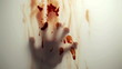 Silhouette einer blutverschmierten Hand