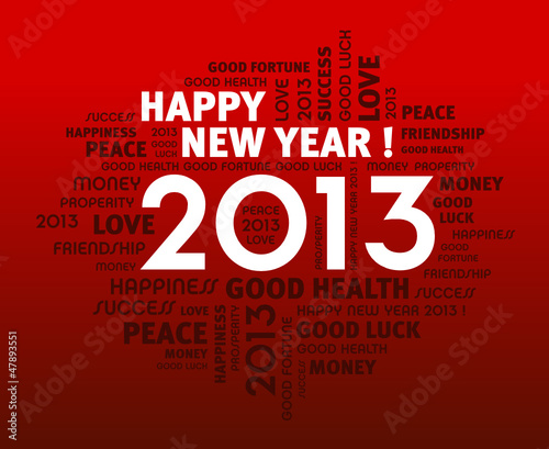 Vector: 2013 wishes cloud 2013 wishes cloud