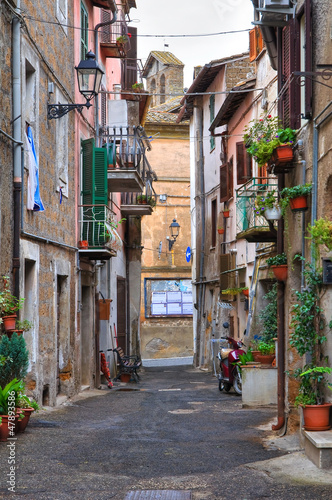 Photo: Alleyway. Nepi. Lazio. Italy. Alleyway. Nepi. Lazio. Italy.