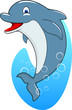Standing Dolphin vector Illustration