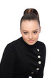 Young girl looking to the camera