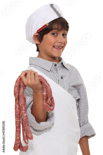 Photo: Little boy dressed as butcher Little boy dressed as butcher