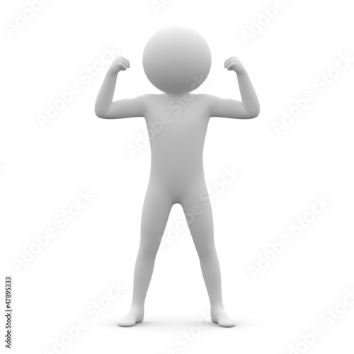 Illustration: 3d human - strength 3d human - strength