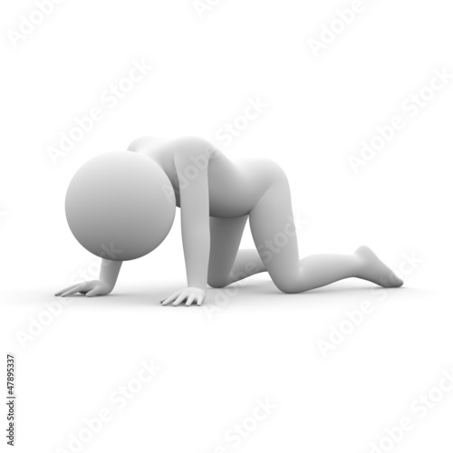 Illustration: 3d human - failure 3d human - failure