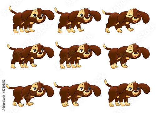 Vector: Dog walking animation. Dog walking animation.