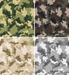 Different Camouflage Seamless Patterns