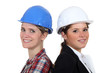 blue and white collars