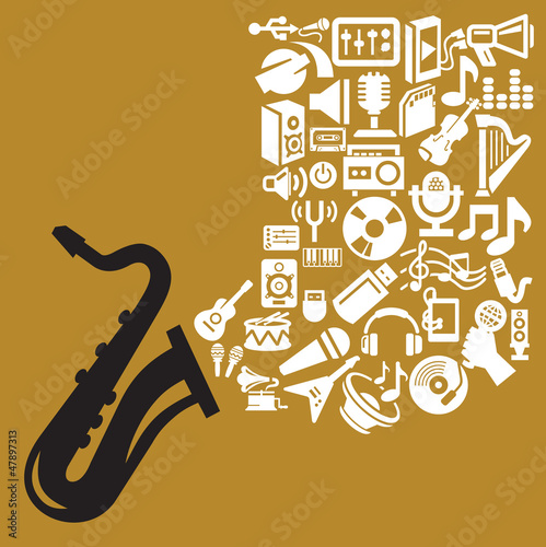 Vector: music theme music theme