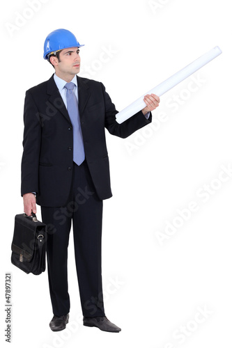 Photo: Architect with briefcase Architect with briefcase