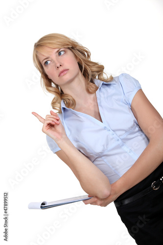 Photo: Contemplative blond woman Contemplative blond woman