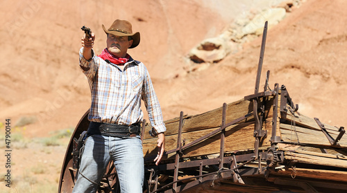 Photo: SOUTH WEST - A cowboy takes time to rest and reflect. SOUTH WEST - A cowboy takes time to rest and reflect.