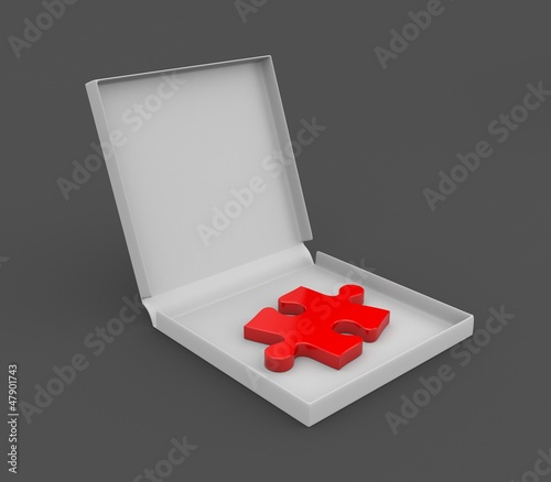 Illustration: Pizza box with puzzle Pizza box with puzzle