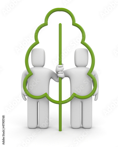 Illustration: Save the nature together Save the nature together