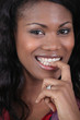 close-up shot of black woman