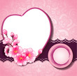 Vector: Vintage floral ornament heart design template Vintage floral ornament heart design template