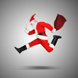 Weihnachtsmann im Sprung