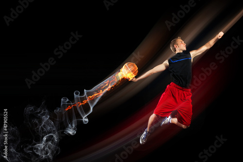 Photo: Basketball player with a ball Basketball player with a ball