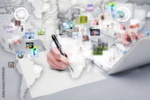 Photo: Symbol of social network Symbol of social network