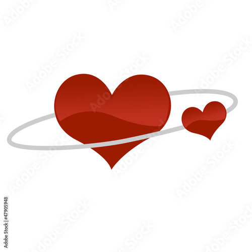 Vector: cuore satellite cuore satellite