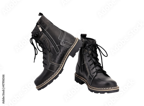 Photo: black army boots black army boots
