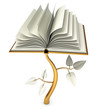 Development of Education. Open book. Conceptual illustration