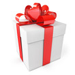 Illustration: Gift box. Isolated on white background. 3d render Gift box. Isolated on white background. 3d render