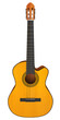 Classical acoustic guitar. 3d render