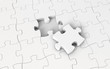 Illustration: White puzzle. 3d render White puzzle. 3d render