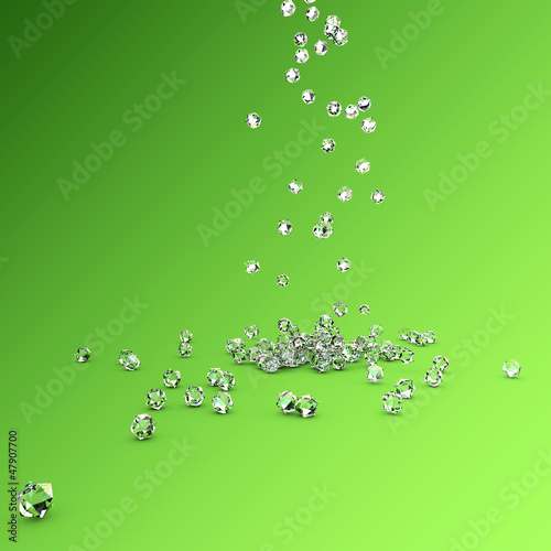 Illustration: diamonds falling diamonds falling