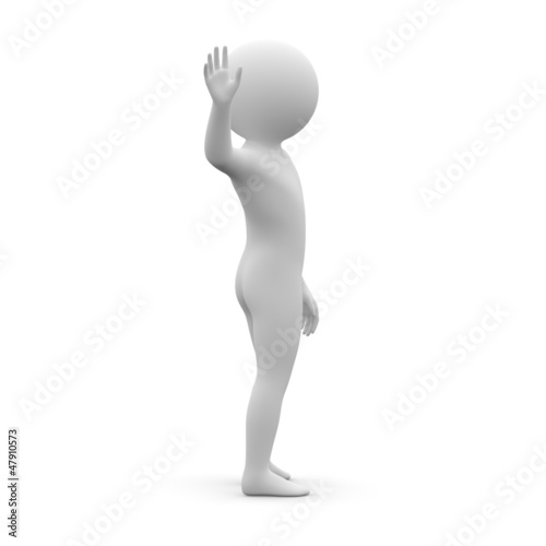 Illustration: 3d human - bye 3d human - bye