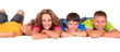 Happy sister with brothers