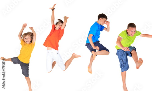Photo: Happy children jumping Happy children jumping