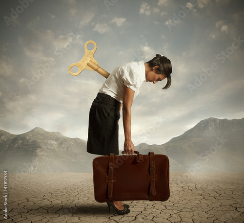 Photo: Exhausted businesswoman Exhausted businesswoman