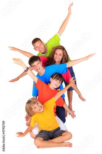 Photo: hildren with outstretched arms hildren with outstretched arms
