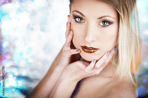 Photo: Beautiful girl with green eyes Beautiful girl with green eyes
