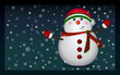 Snowman - background, vector